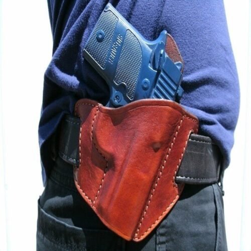 Predator-Style Handmade Leather Pancake OWB Holster