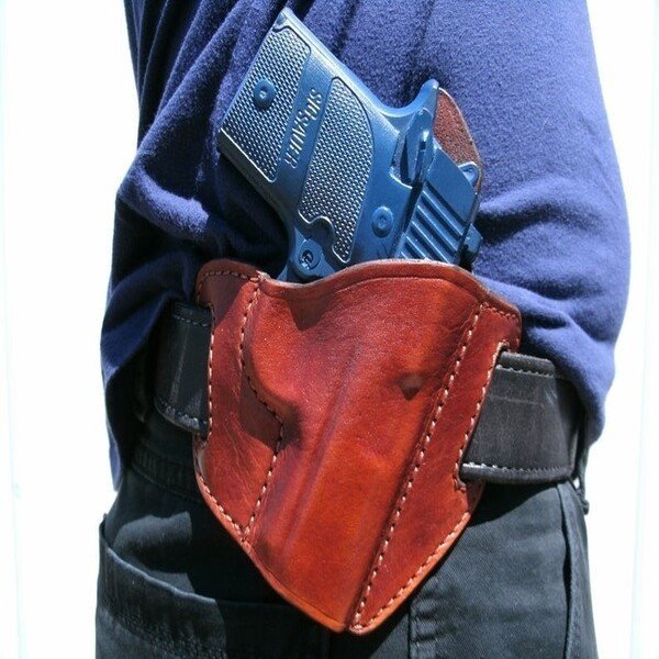 Predator-Style Handmade Leather Pancake OWB Holster