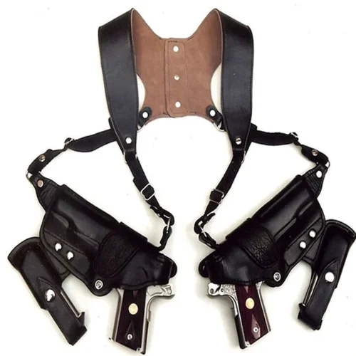 Double Gun Leather Shoulder Holster