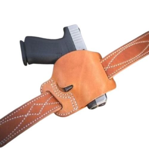 Compact Concealed Handmade Leather Belt Holster