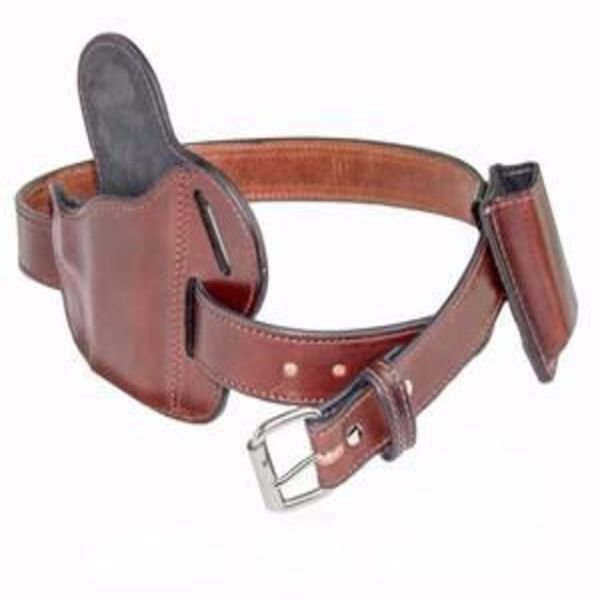 Half-Pancake Leather OWB Holster with Utility Pouch